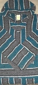 Blue and gray Baja rug/hoodie